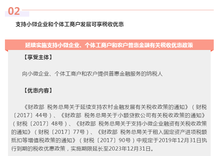 為小微企業和個體工商戶紓困解難，這些稅費優惠政策請收好