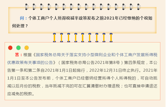 @個體工商戶，享受個人所得稅減半政策，必知的4個熱點問題！