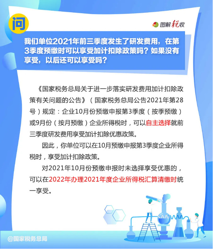 趕緊收藏！10月征期申報享受研發費用加計扣除優惠，這9個問答能幫您