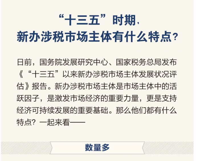 “十三五”時期，新辦涉稅市場主體有什么特點？