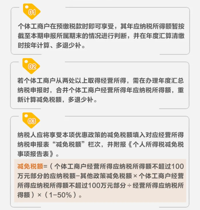 @個體工商戶：經營所得減半征收個人所得稅優惠政策這樣享受