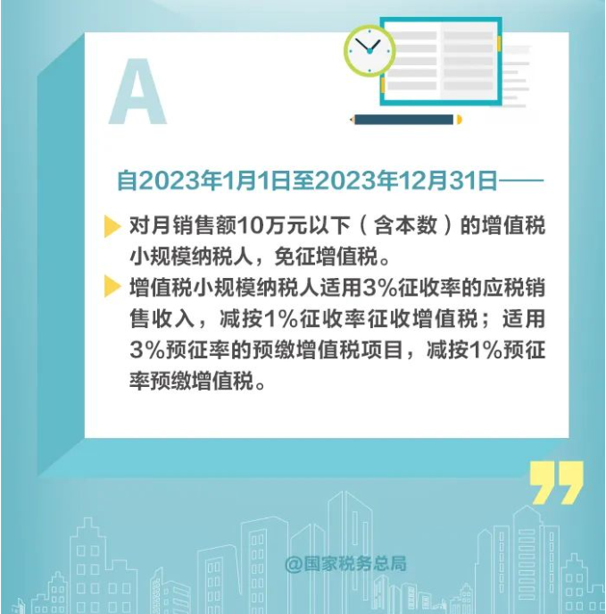小規模納稅人減免增值稅政策要點，4月大征期用得上