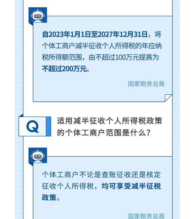 如何享受減半征收個人所得稅政策？@個體工商戶，這樣申報